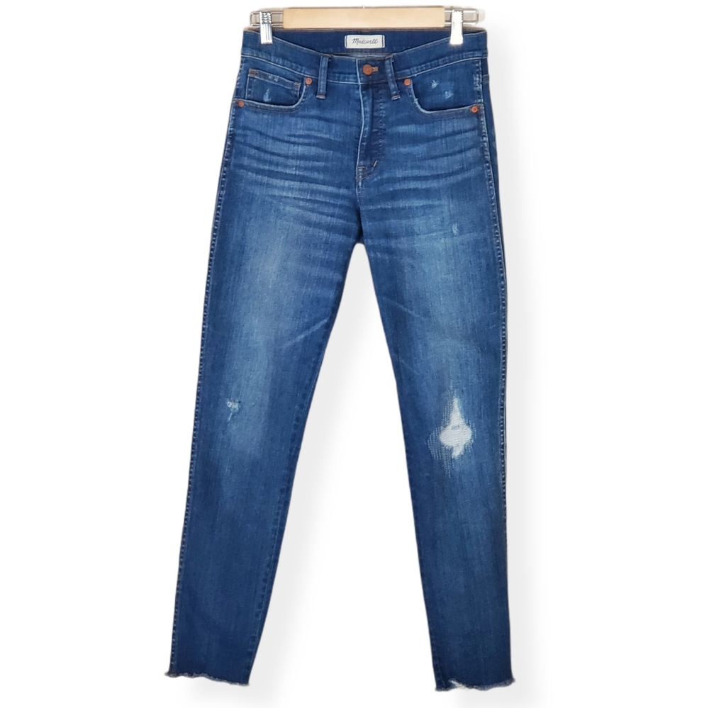 Madewell 9" High Rise Distressed Skinny Jeans 27